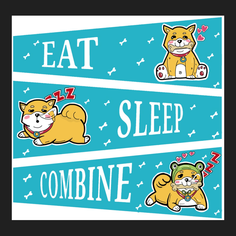 Eat Sleep Combine Dog Poster Yellow Ladies Polo Shirt by eizanakomor | Artistshot