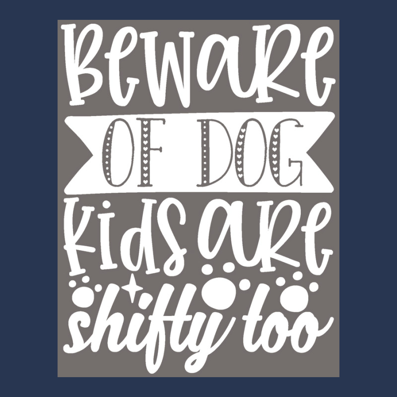 Dog Novelty Beware Of Dog Kids Are Shifty Too Poster Cool Men Denim Jacket | Artistshot