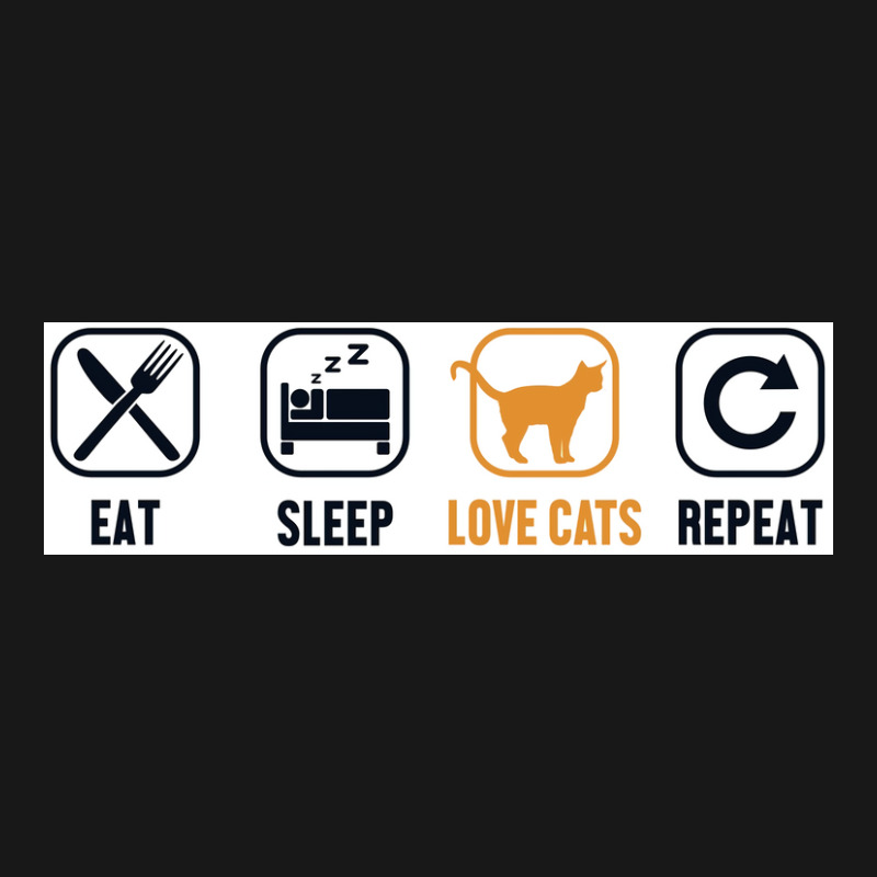 Eat Sleep Love Cats Repeat Cat Girlfriend Cat Mom Funny Cat Poster Gir Flannel Shirt | Artistshot