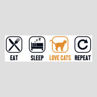 Eat Sleep Love Cats Repeat Cat Girlfriend Cat Mom Funny Cat Poster Gir V-neck Tee | Artistshot