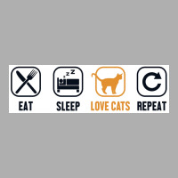 Eat Sleep Love Cats Repeat Cat Girlfriend Cat Mom Funny Cat Poster Gir Exclusive T-shirt | Artistshot