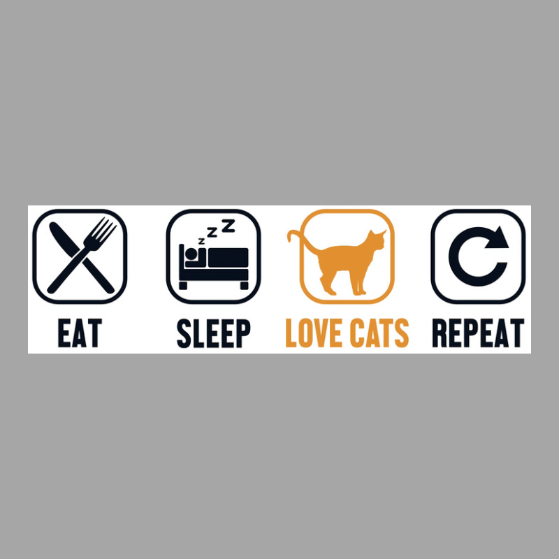 Eat Sleep Love Cats Repeat Cat Girlfriend Cat Mom Funny Cat Poster Gir Men's Polo Shirt | Artistshot