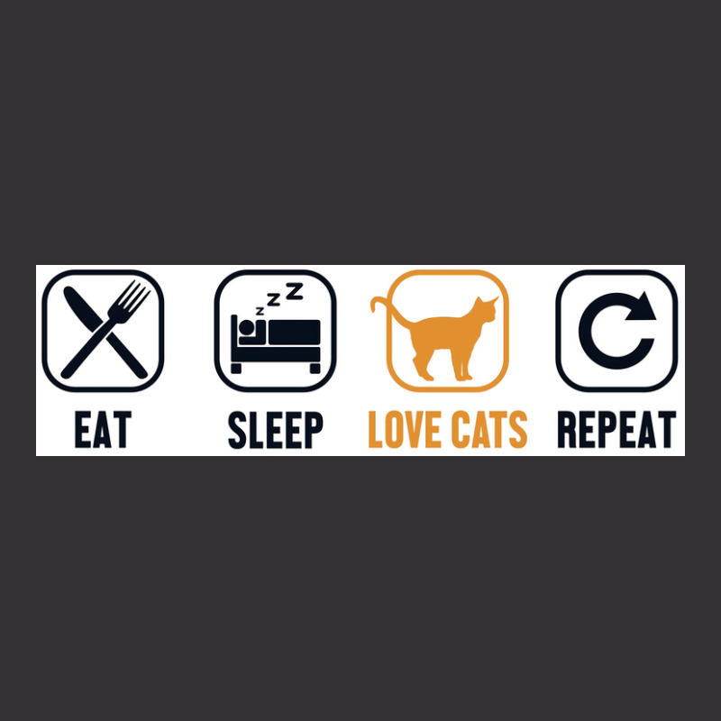 Eat Sleep Love Cats Repeat Cat Girlfriend Cat Mom Funny Cat Poster Gir Vintage Hoodie And Short Set | Artistshot