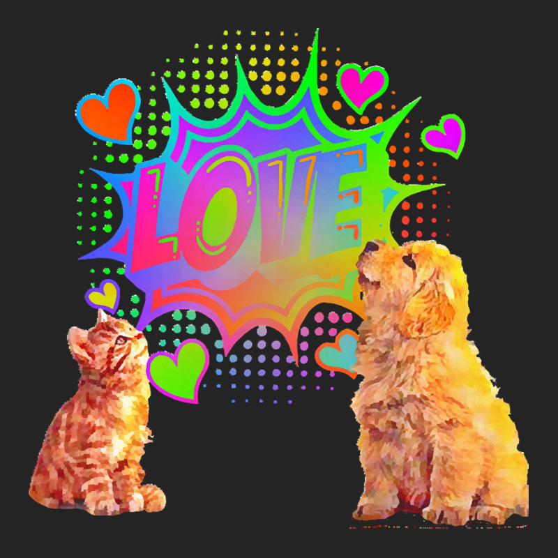 Colourful Pet Love T  Shirt Sharing The Loves T  Shirt 3/4 Sleeve Shirt | Artistshot