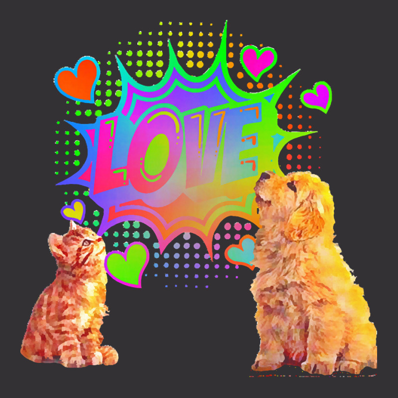 Colourful Pet Love T  Shirt Sharing The Loves T  Shirt Vintage Hoodie And Short Set | Artistshot