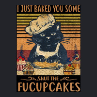 I Just Baked You Some Shut The Fucupcakes Funny Black Cat Lover Retro Lightweight Hoodie | Artistshot