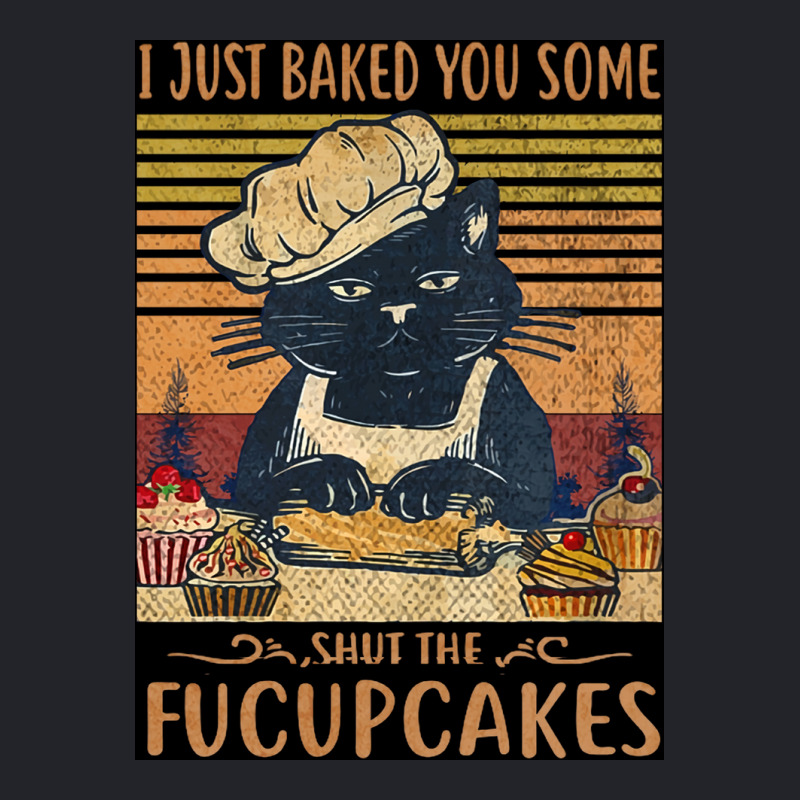 I Just Baked You Some Shut The Fucupcakes Funny Black Cat Lover Retro Lightweight Hoodie | Artistshot