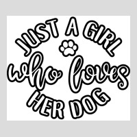 Just A Girl Who Loves Her Dog Idea For Dog Lover Poster Retro Men's Polo Shirt | Artistshot