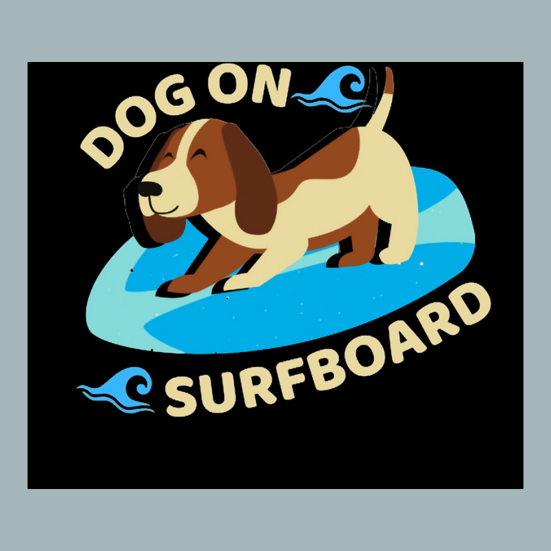 Happy Dog On Surfboard Wave Throw Pillow Tshirt Poster Humor Unisex Sherpa-lined Denim Jacket | Artistshot