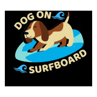 Happy Dog On Surfboard Wave Throw Pillow Tshirt Poster Humor Men's T-shirt Pajama Set | Artistshot