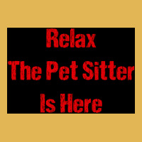 Relax The Pet Sitter Is Here Red Poster Cool Vintage Hoodie And Short Set | Artistshot