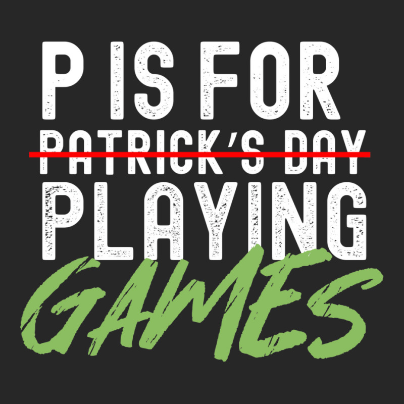 P Is For Playing Games Funny Saint Patricks Day Gag Gift Vintage Essen Men's T-shirt Pajama Set | Artistshot