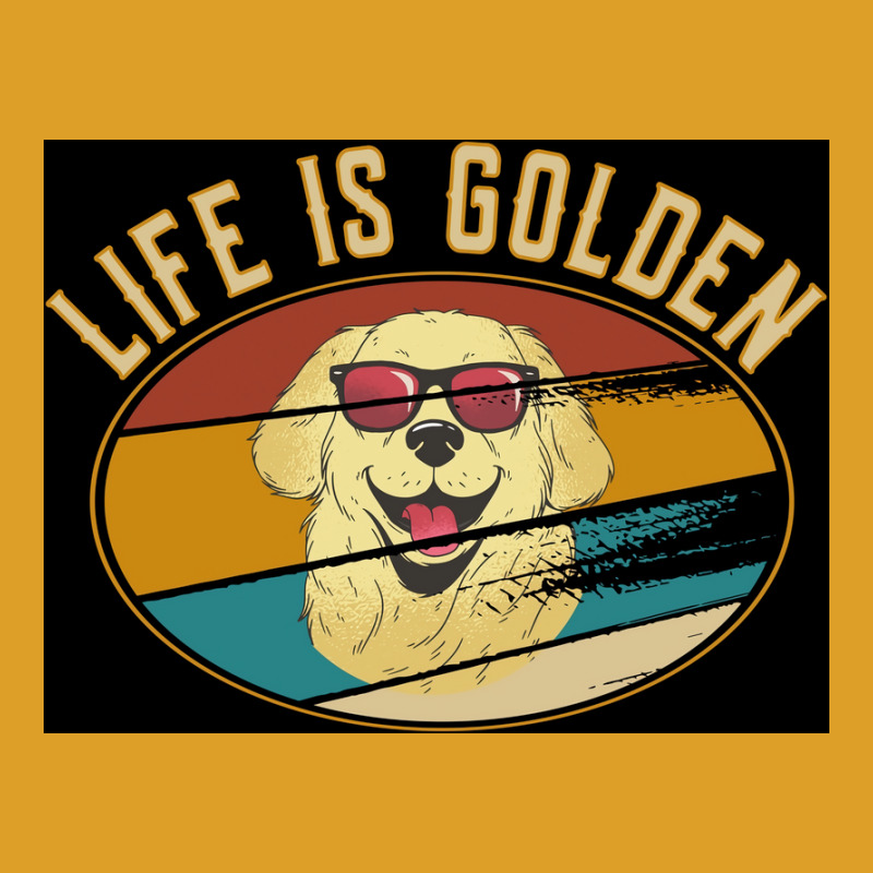 Retro Golden Retriever Life Is Golden Poster T-shirt | Artistshot