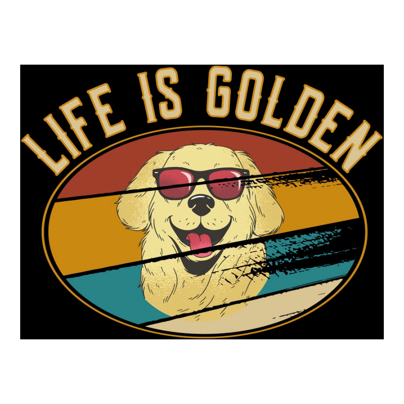 Retro Golden Retriever Life Is Golden Poster 3/4 Sleeve Shirt | Artistshot