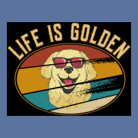 Retro Golden Retriever Life Is Golden Poster Lightweight Hoodie | Artistshot