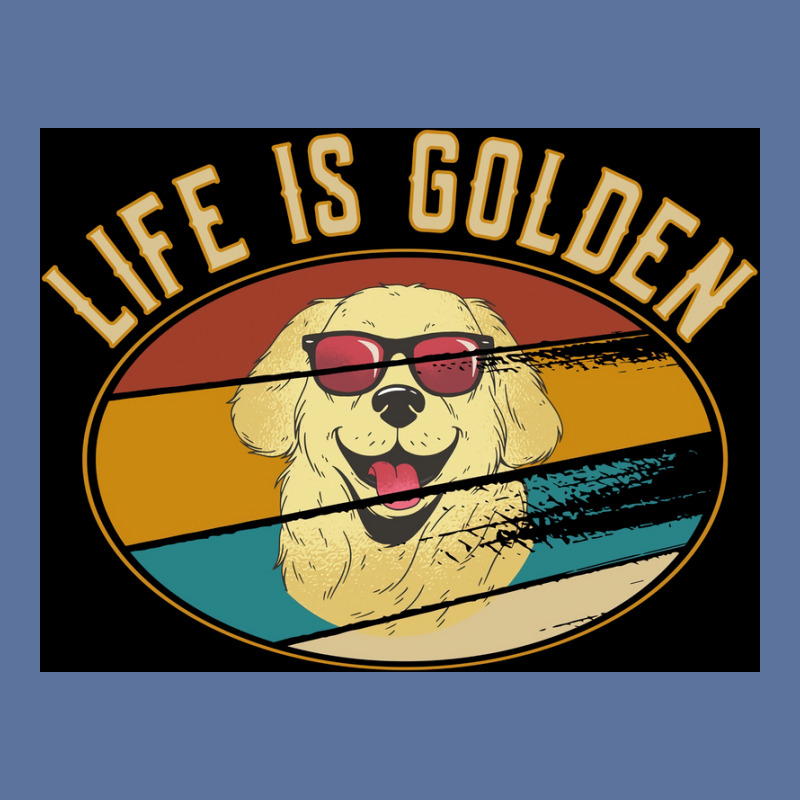 Retro Golden Retriever Life Is Golden Poster Lightweight Hoodie | Artistshot