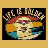 Retro Golden Retriever Life Is Golden Poster Vintage Hoodie And Short Set | Artistshot