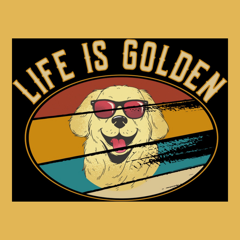 Retro Golden Retriever Life Is Golden Poster Vintage Hoodie And Short Set | Artistshot