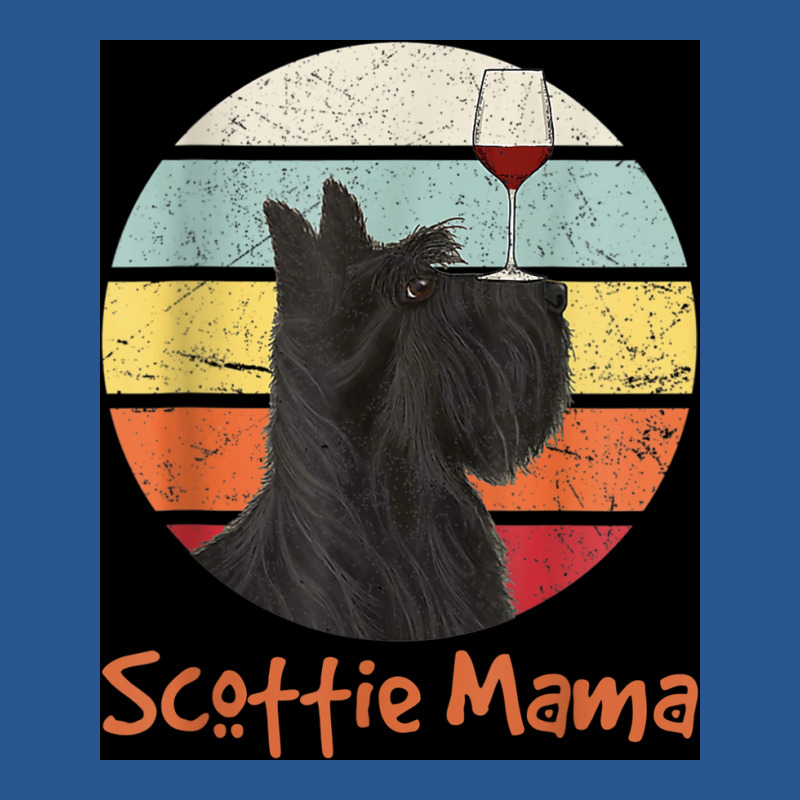 Scottie Mama Vintage Scottish Terrier Dog Mom Wine Lover Poster Nostal T-shirt | Artistshot