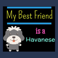 My Best Friend Is A Havanese Poster Funny Gift Men Denim Jacket | Artistshot