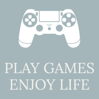 Play Games Enjoy Life V2 Blue Active Tshirt Summer Unisex Sherpa-lined Denim Jacket | Artistshot