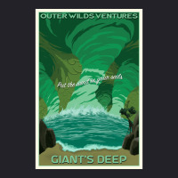 Outer Wilds Giantx27s Deep Travel Poster Poster Unisex Sherpa-lined Denim Jacket | Artistshot