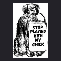 Stop Playing With My Chick Poster Vintage Unisex Sherpa-lined Denim Jacket | Artistshot