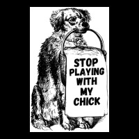 Stop Playing With My Chick Poster Vintage Fleece Short | Artistshot