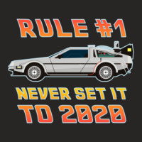 Never Set It To 2020 Time Traveling Car Ladies Fitted T-shirt | Artistshot