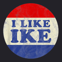 I Like Ike Political Button Vintage Distressed   Green Unisex Sherpa-lined Denim Jacket | Artistshot