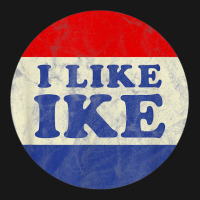 I Like Ike Political Button Vintage Distressed   Green Flannel Shirt | Artistshot