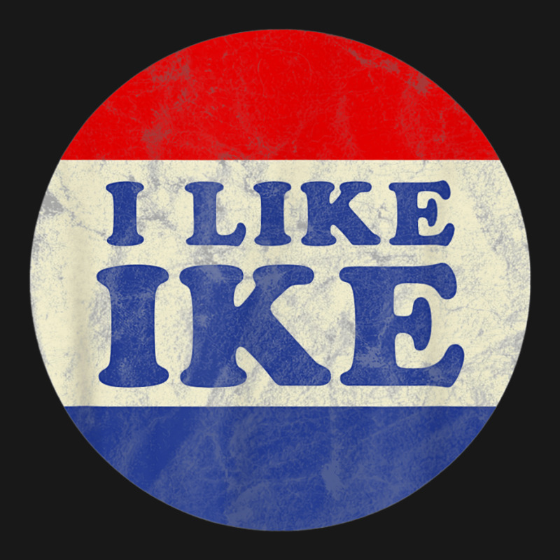 I Like Ike Political Button Vintage Distressed   Green Flannel Shirt | Artistshot