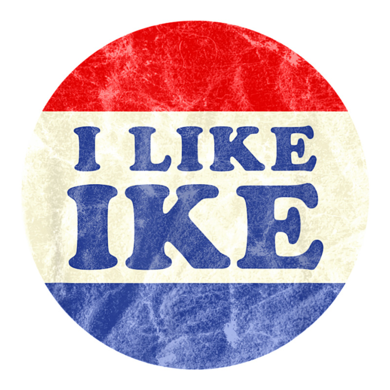 I Like Ike Political Button Vintage Distressed   Green V-neck Tee | Artistshot