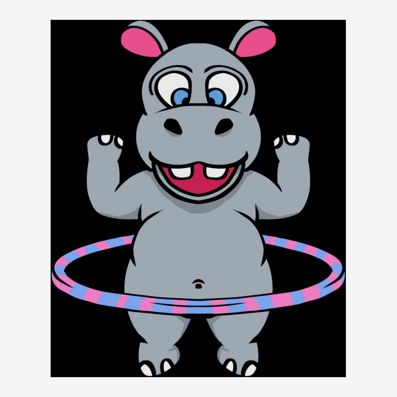 Hula Hoop Dance Hippopotamus Poster Gift Graphic T-shirt | Artistshot