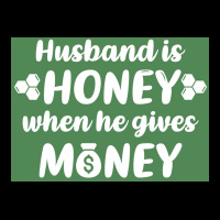 Hus Is Honey When He Gives Money Green Bg Poster Trending Men's 3/4 Sleeve Pajama Set | Artistshot