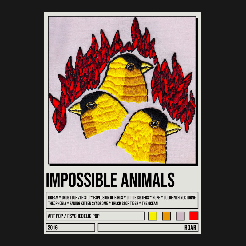 Roar Impossible Animals Album Poster Poster Blue (1) Flannel Shirt by jilderfedorau | Artistshot