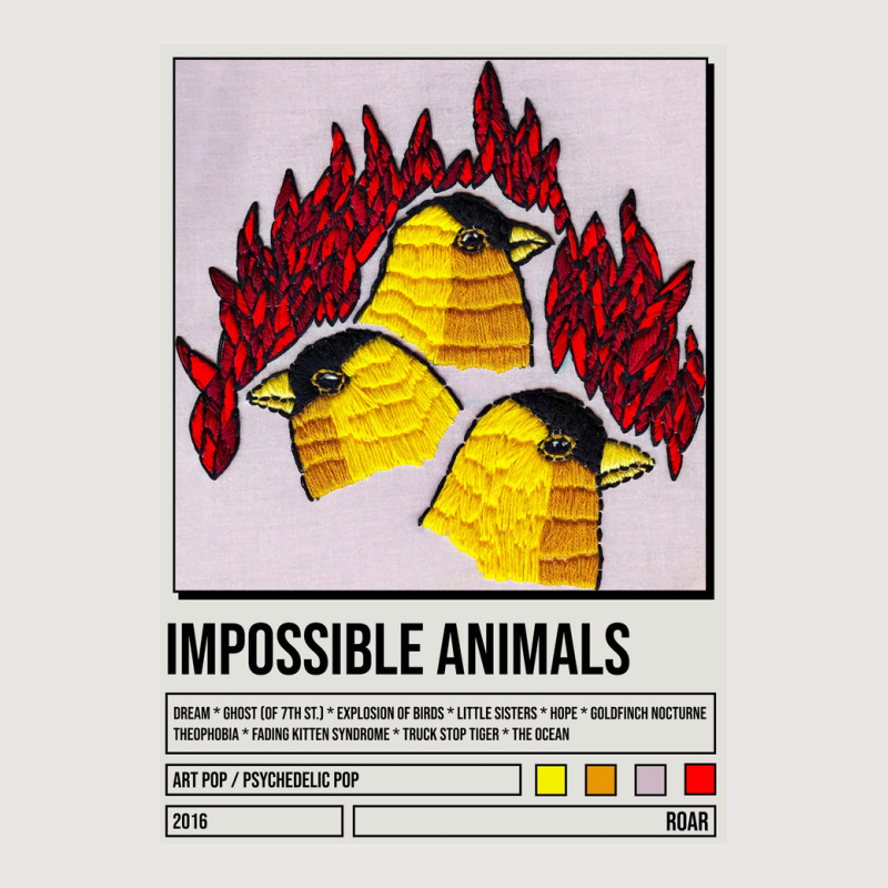 Roar Impossible Animals Album Poster Poster Blue (1) Pocket T-Shirt by jilderfedorau | Artistshot