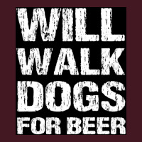 Will Walk Dogs For Beer Funny Male Dog Walker Quote Saying Design For Unisex Hoodie | Artistshot