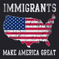 Immigrants Make America Great   Aesthetic Unisex Sherpa-lined Denim Jacket | Artistshot