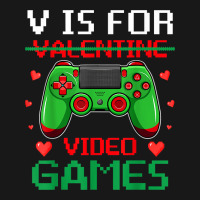 V Is For Video Games Funny Valentinex27s Day Gifts Classic Tshirt Star Flannel Shirt | Artistshot