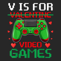 V Is For Video Games Funny Valentinex27s Day Gifts Classic Tshirt Star Men's T-shirt Pajama Set | Artistshot