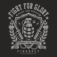 Fight For Glory  Knife And Hand Grenades  Keep Freedom Alive  Badass   Ladies Fitted T-shirt | Artistshot