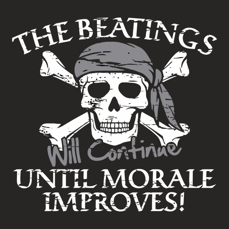 The Beatings Will Continue Until Morale Improves Ladies Fitted T-Shirt by afroiani | Artistshot