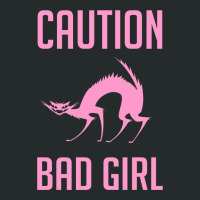 Caution Bad Girl Women's Triblend Scoop T-shirt | Artistshot