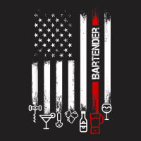 American Flag With Bartender Tshirt For Women Men Father T-shirt | Artistshot