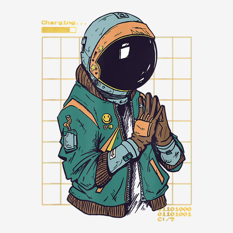 Astronaut Space Travel Retro Aesthetic Streetwear T Shirt Portrait Canvas Print | Artistshot