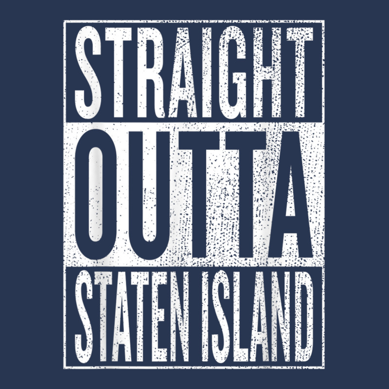 Straight Outta Staten Island Great Travel Gift Idea Men Denim Jacket by DennisTomScott | Artistshot