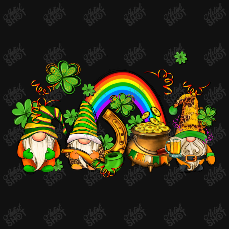 St Patricks Gnomes With Rainbow Landscape Canvas Print | Artistshot