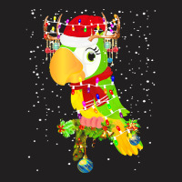 Funny Christmas Gift For Cat Lover T  Shirt Santa Parrot Gorgeous Rein T-shirt | Artistshot