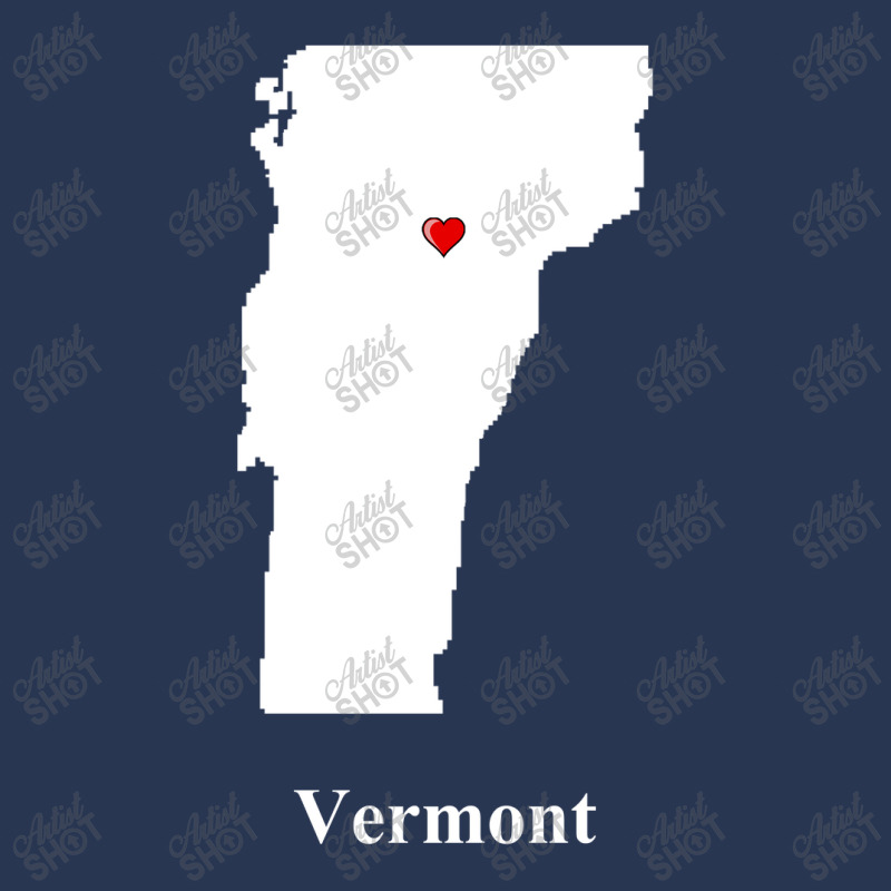 Vermont Love Map Men Denim Jacket | Artistshot